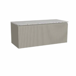 Storke Ribs badkamermeubel met Tavola wastafelblad voor waskom(men)