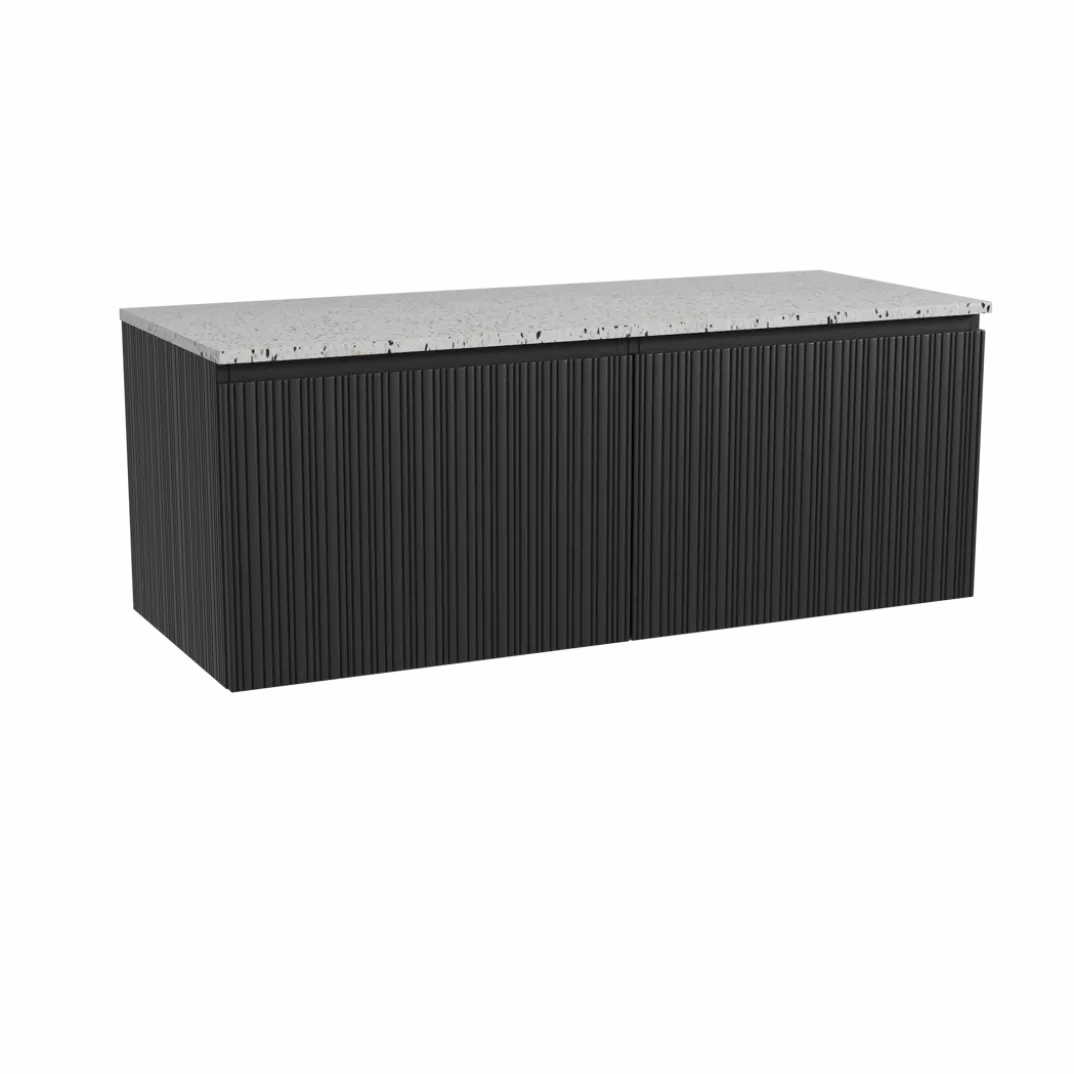 Storke Ribs badkamermeubel met Tavola wastafelblad voor waskom(men)