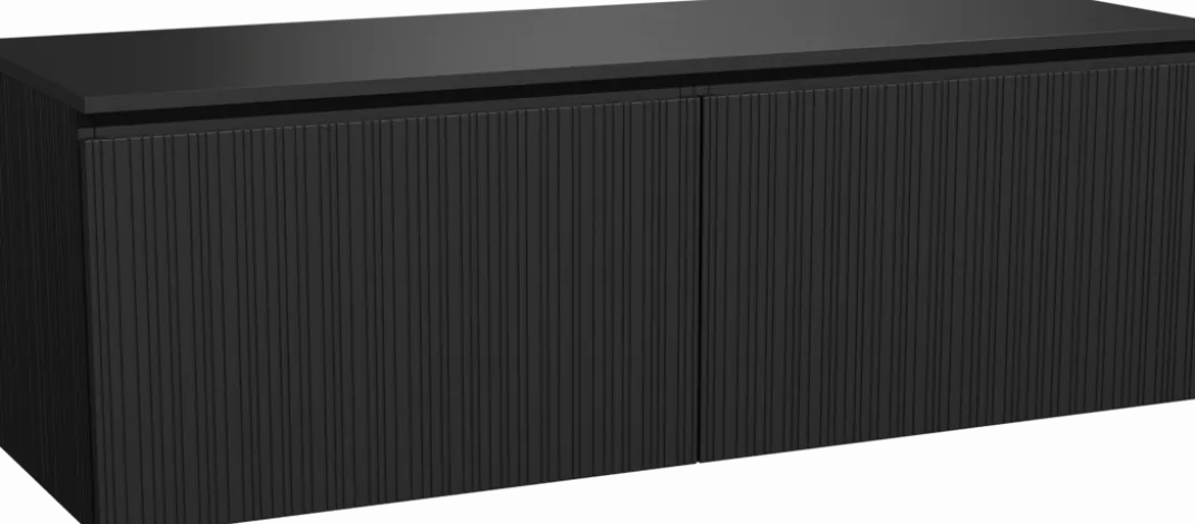 Storke Ribs badkamermeubel met Panton wastafelblad voor waskom(men)