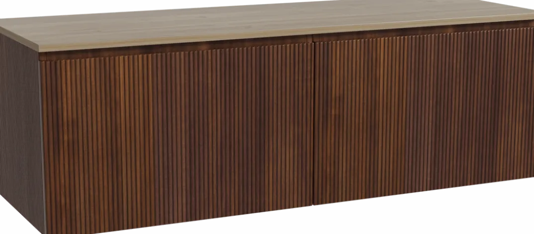 Storke Ribs badkamermeubel met Panton wastafelblad voor waskom(men)