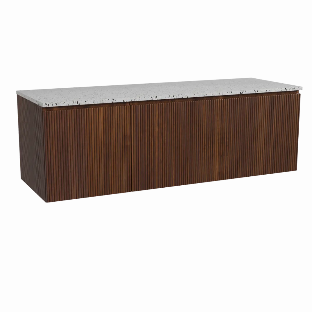 Storke Ribs badkamermeubel met Tavola wastafelblad voor waskom(men)