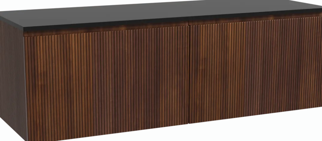 Storke Ribs badkamermeubel met Panton wastafelblad voor waskom(men)