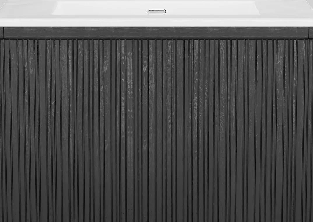 Storke Ribs badkamermeubel met Kera wastafel, afvoerplug inbegrepen