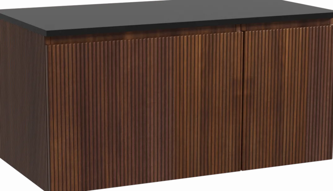 Storke Ribs badkamermeubel met Panton wastafelblad voor waskom(men)