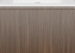 Storke Ribs badkamermeubel met Kera wastafel, afvoerplug inbegrepen