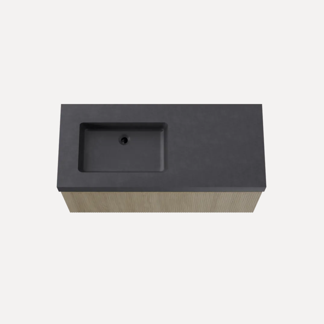 Storke Ribs badkamermeubel met Scuro High wastafel
