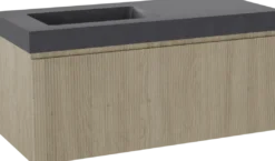 Storke Ribs badkamermeubel met Scuro High wastafel