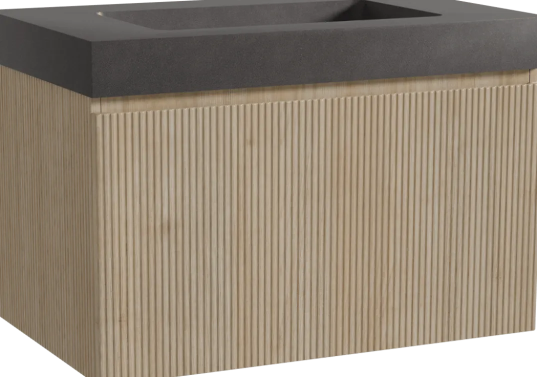 Storke Ribs badkamermeubel met Scuro High wastafel