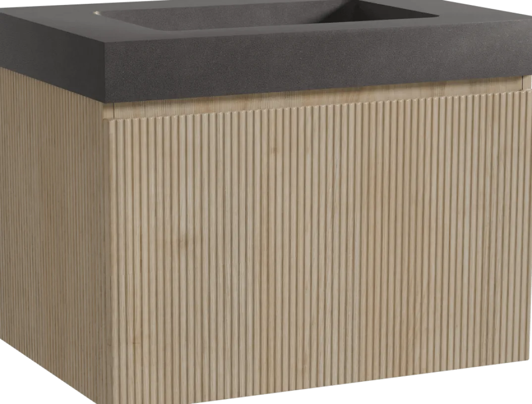 Storke Ribs badkamermeubel met Scuro High wastafel