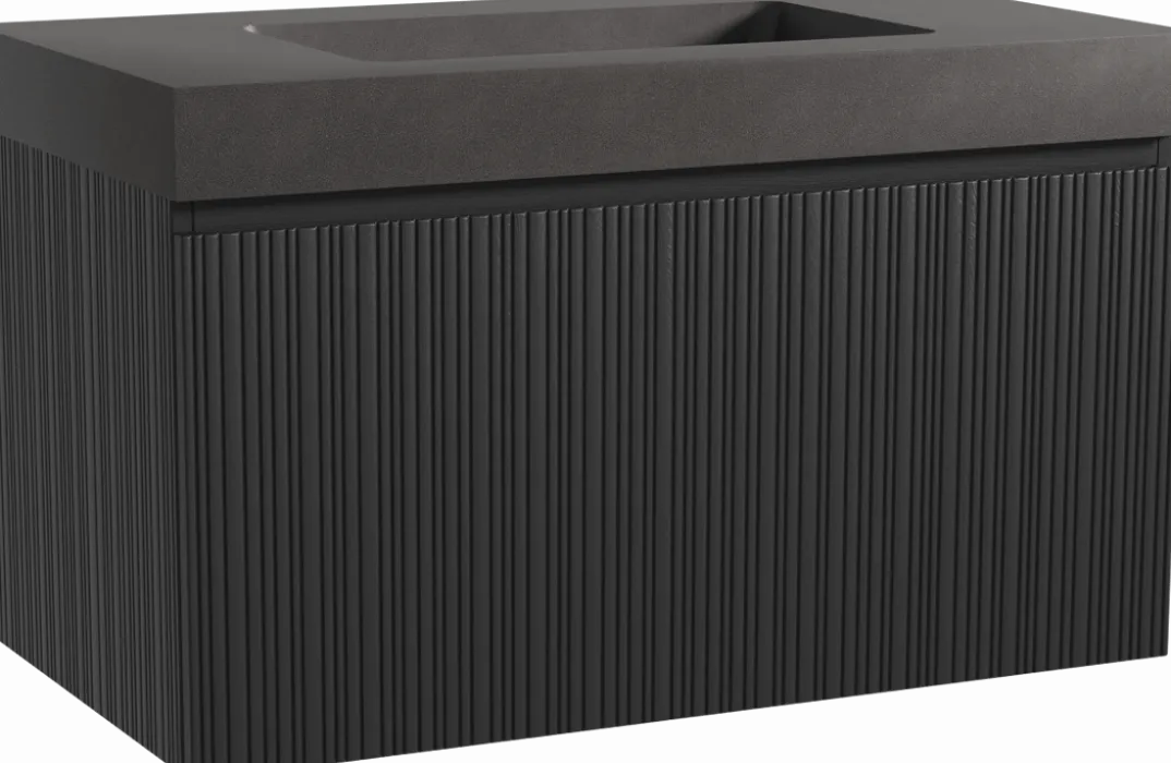 Storke Ribs badkamermeubel met Scuro High wastafel