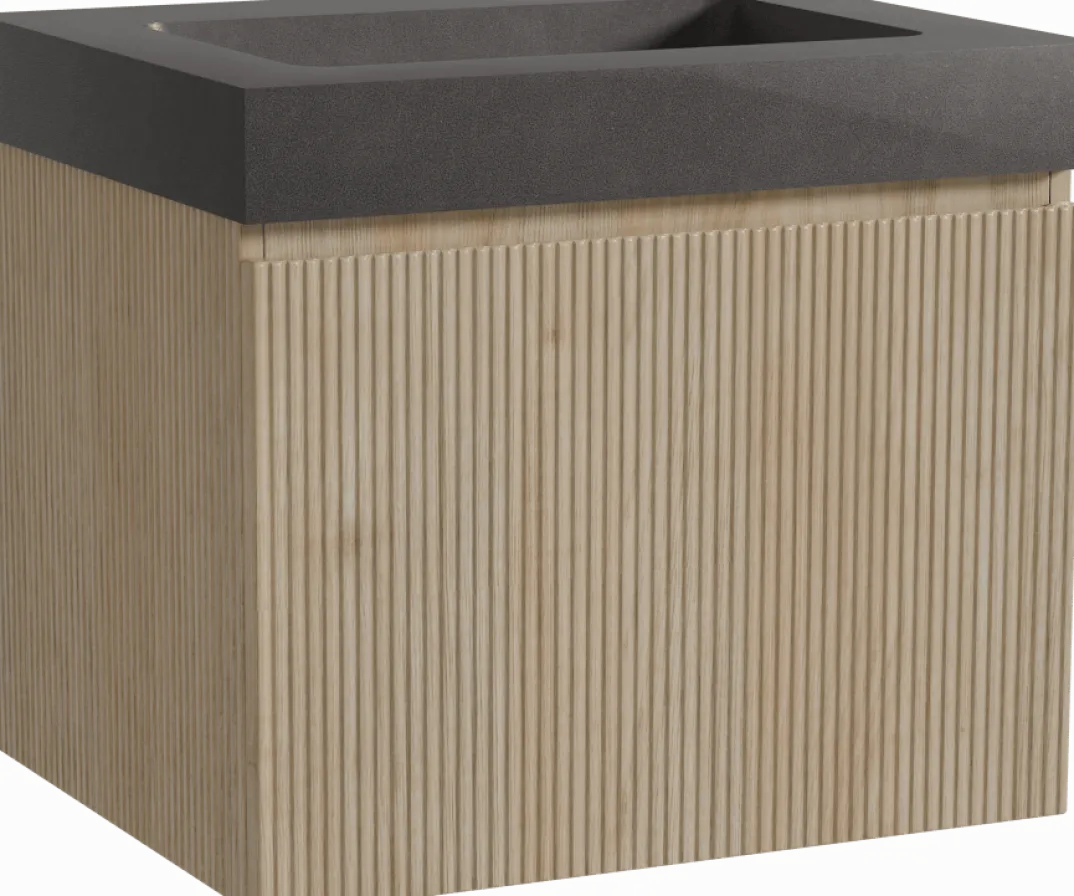 Storke Ribs badkamermeubel met Scuro High wastafel