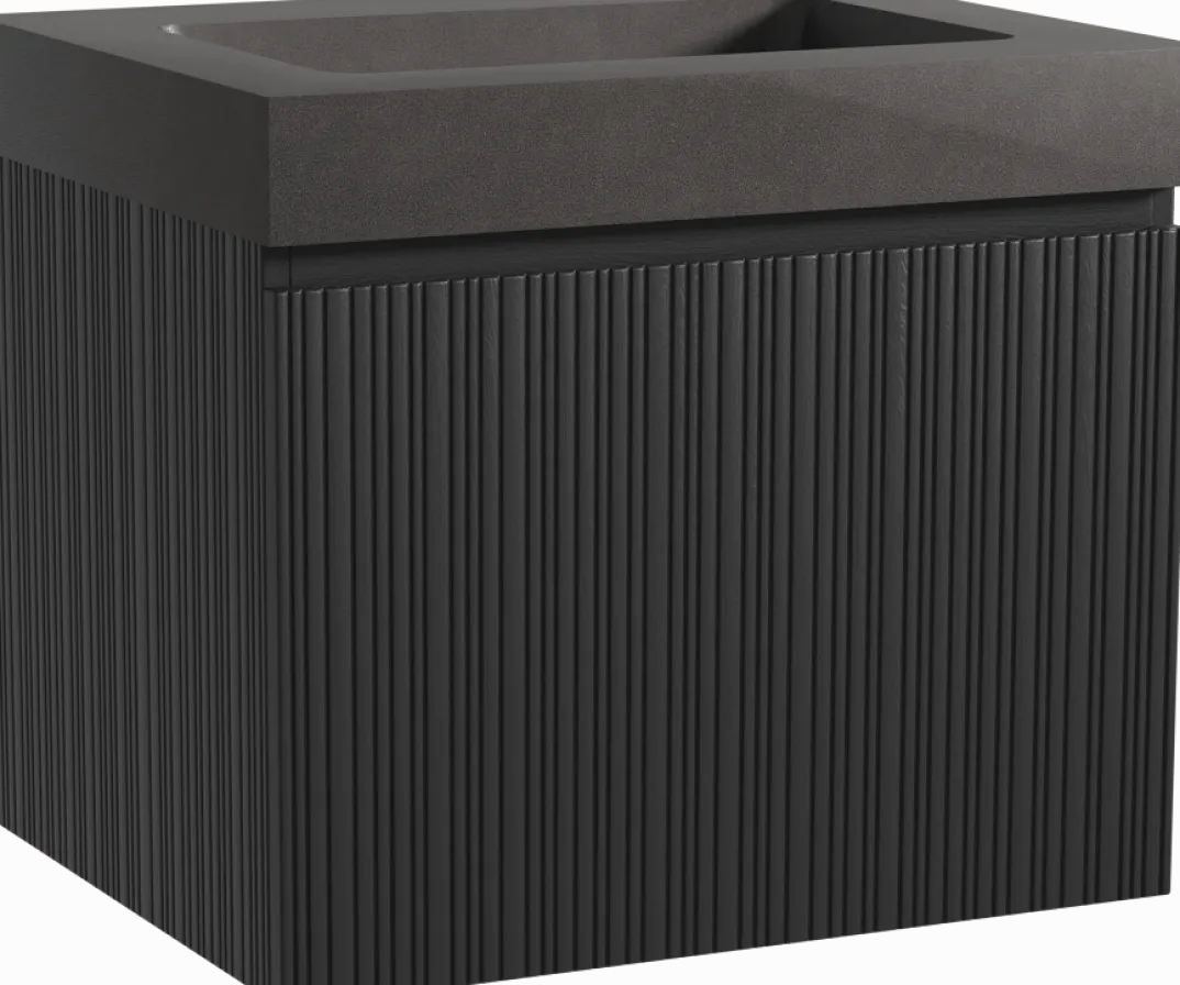 Storke Ribs badkamermeubel met Scuro High wastafel