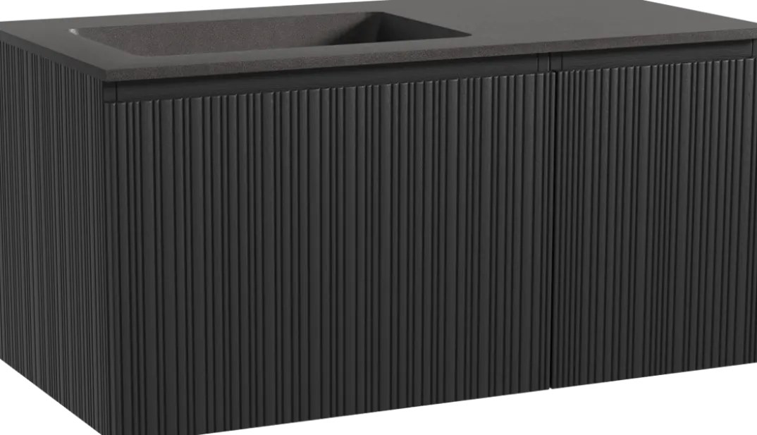 Storke Ribs badkamermeubel met Scuro wastafel