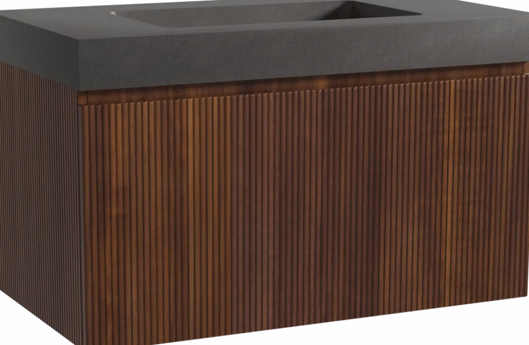 Storke Ribs badkamermeubel met Scuro High wastafel