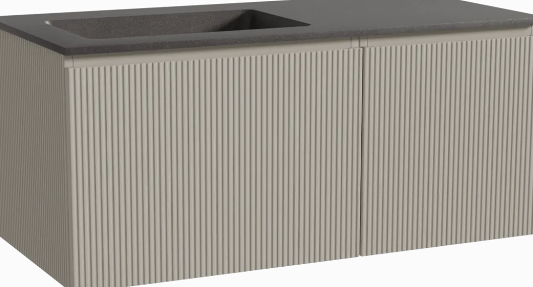 Storke Ribs badkamermeubel met Scuro wastafel