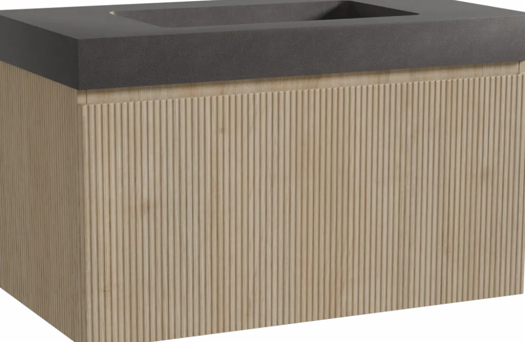 Storke Ribs badkamermeubel met Scuro High wastafel