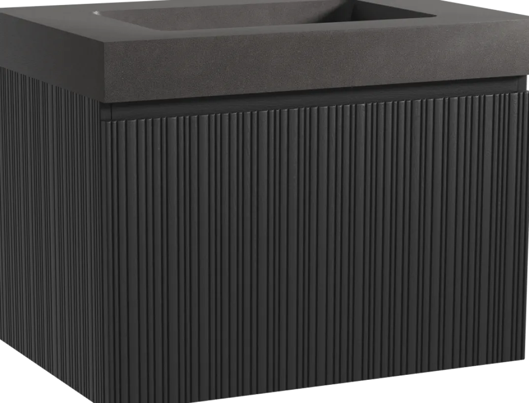 Storke Ribs badkamermeubel met Scuro High wastafel