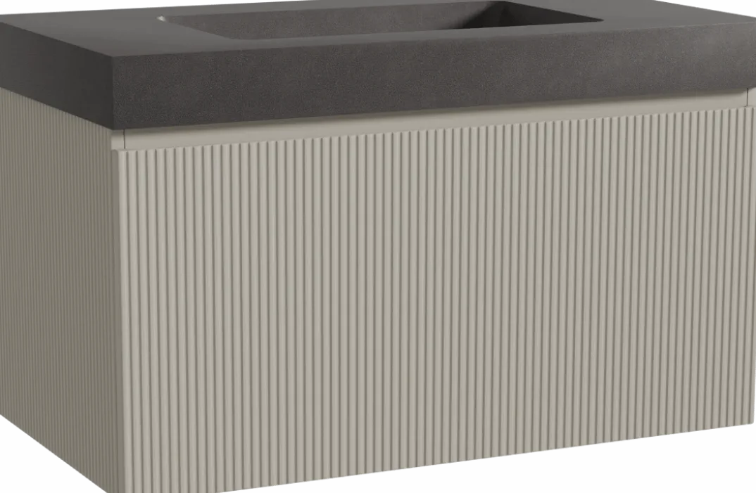 Storke Ribs badkamermeubel met Scuro High wastafel