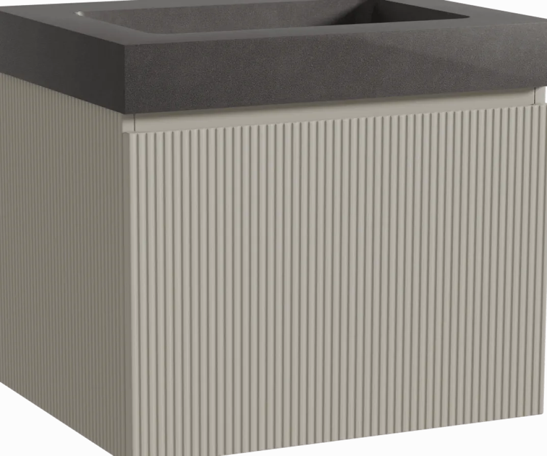 Storke Ribs badkamermeubel met Scuro High wastafel