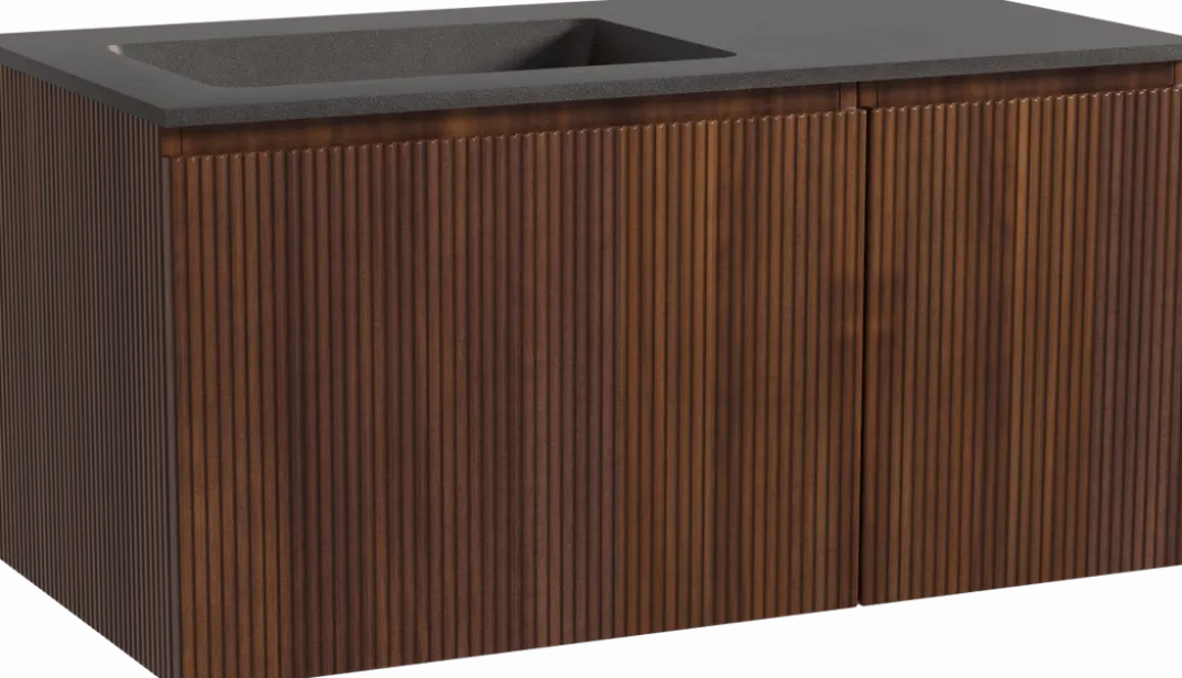 Storke Ribs badkamermeubel met Scuro wastafel