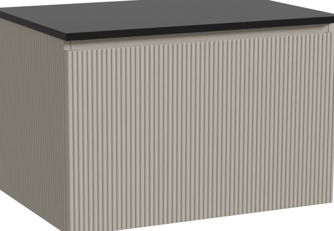 Storke Ribs badkamermeubel met Panton wastafelblad voor waskom(men)