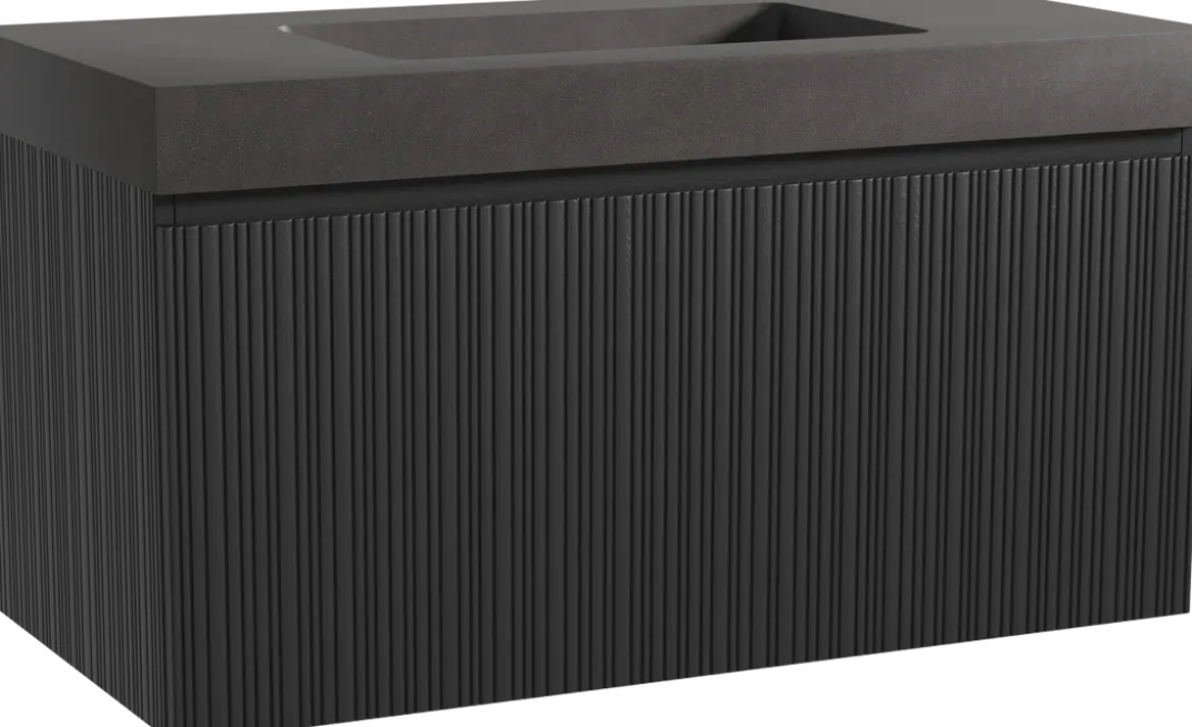 Storke Ribs badkamermeubel met Scuro High wastafel