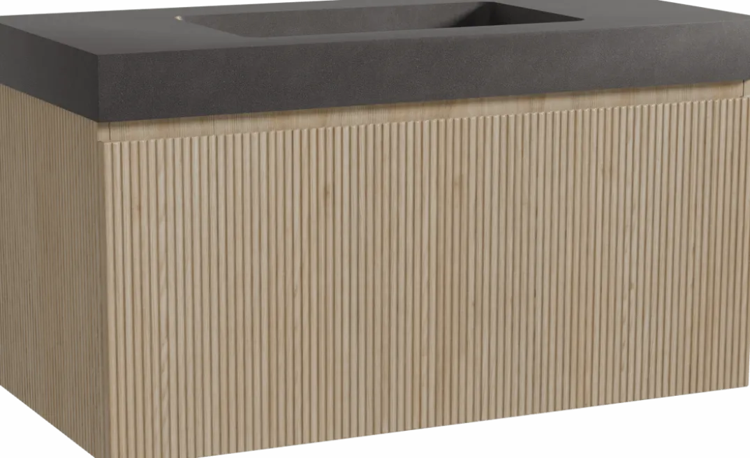 Storke Ribs badkamermeubel met Scuro High wastafel