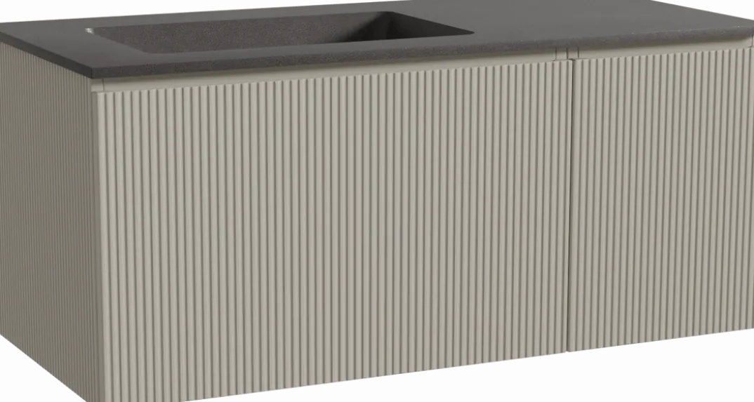 Storke Ribs badkamermeubel met Scuro wastafel