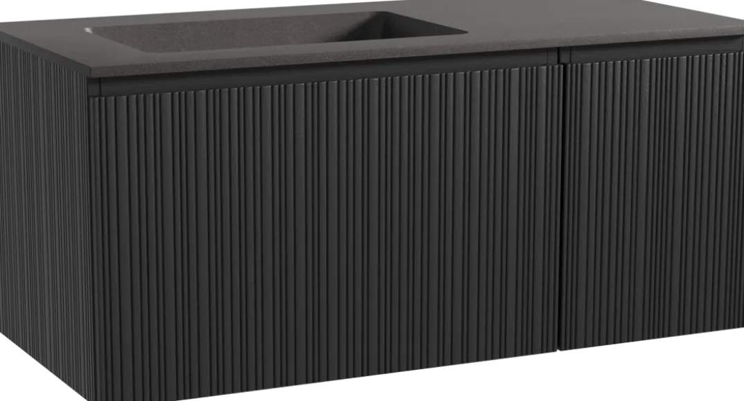 Storke Ribs badkamermeubel met Scuro wastafel