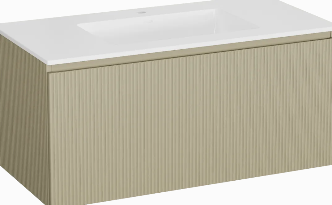 Storke Ribs badkamermeubel met Bilia wastafel
