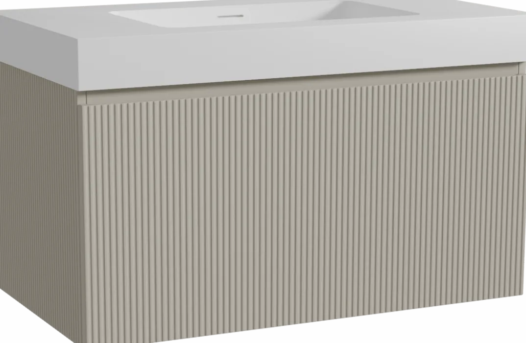 Storke Ribs badkamermeubel met Mata High wastafel