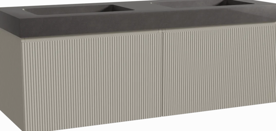Storke Ribs badkamermeubel met Scuro High wastafel