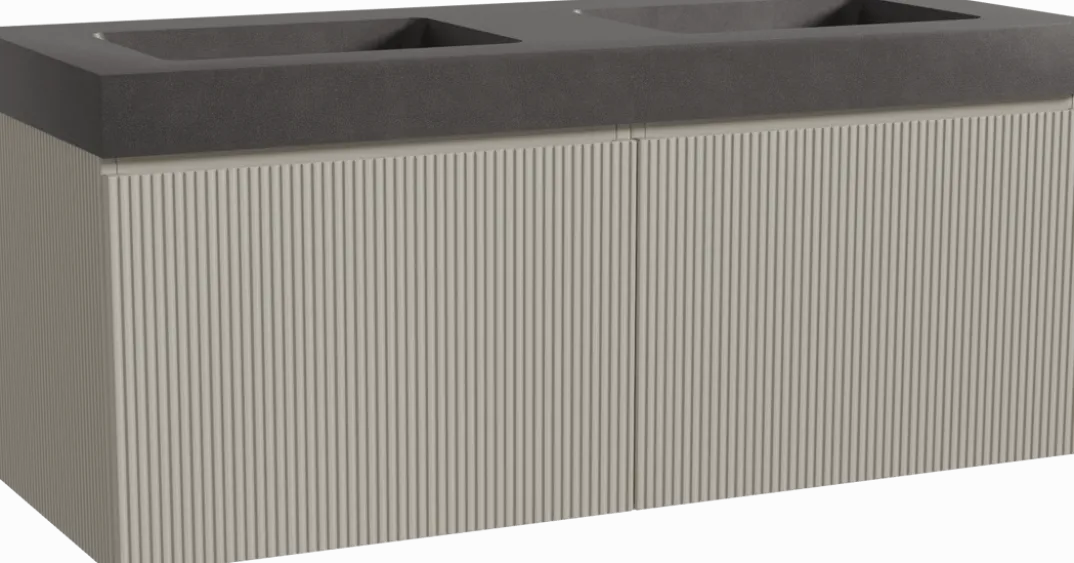 Storke Ribs badkamermeubel met Scuro High wastafel