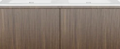 Storke Ribs badkamermeubel met Kera wastafel, afvoerpluggen inbegrepen