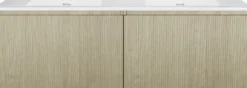 Storke Ribs badkamermeubel met Kera wastafel, afvoerpluggen inbegrepen