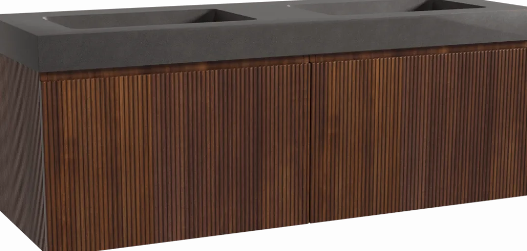 Storke Ribs badkamermeubel met Scuro High wastafel