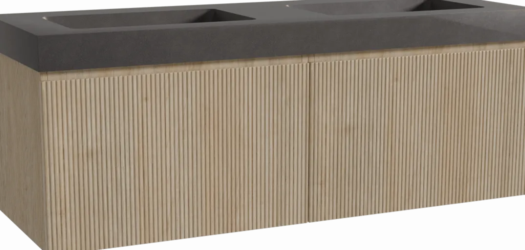 Storke Ribs badkamermeubel met Scuro High wastafel