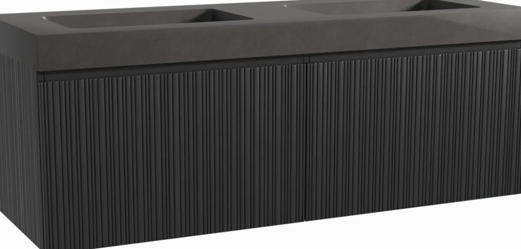 Storke Ribs badkamermeubel met Scuro High wastafel