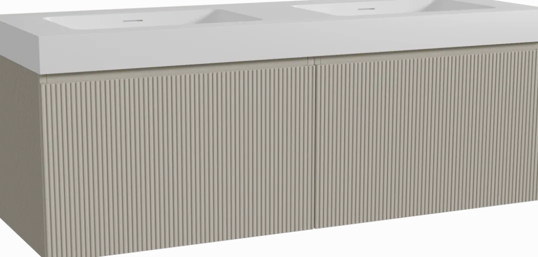 Storke Ribs badkamermeubel met Mata High wastafel