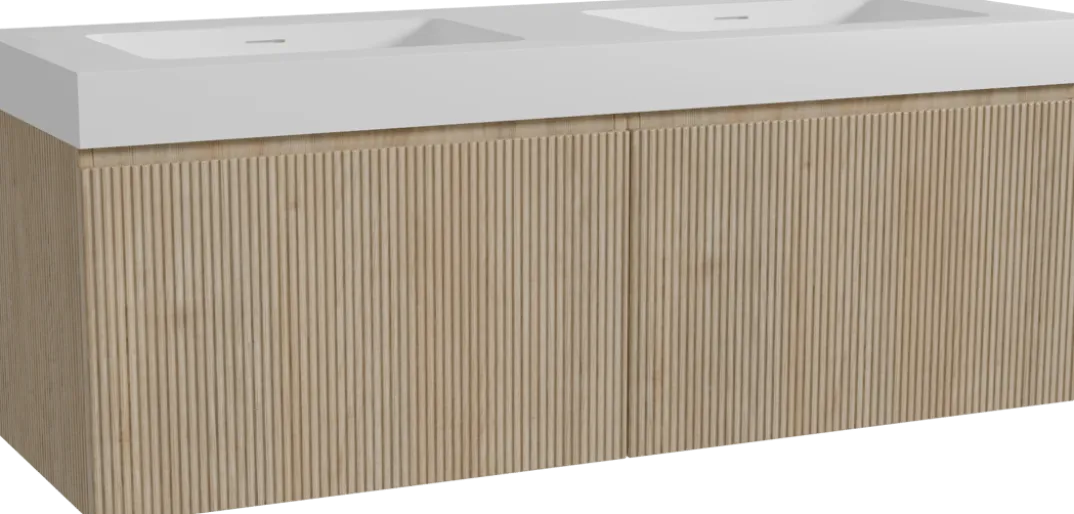 Storke Ribs badkamermeubel met Mata High wastafel
