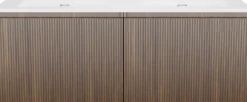Storke Ribs badkamermeubel met Kera wastafel, afvoerpluggen inbegrepen