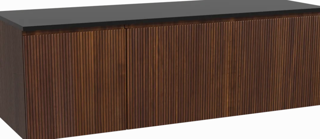 Storke Ribs badkamermeubel met Panton wastafelblad voor waskom(men)