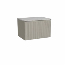 Storke Ribs badkamermeubel met Tavola wastafelblad voor waskom(men)
