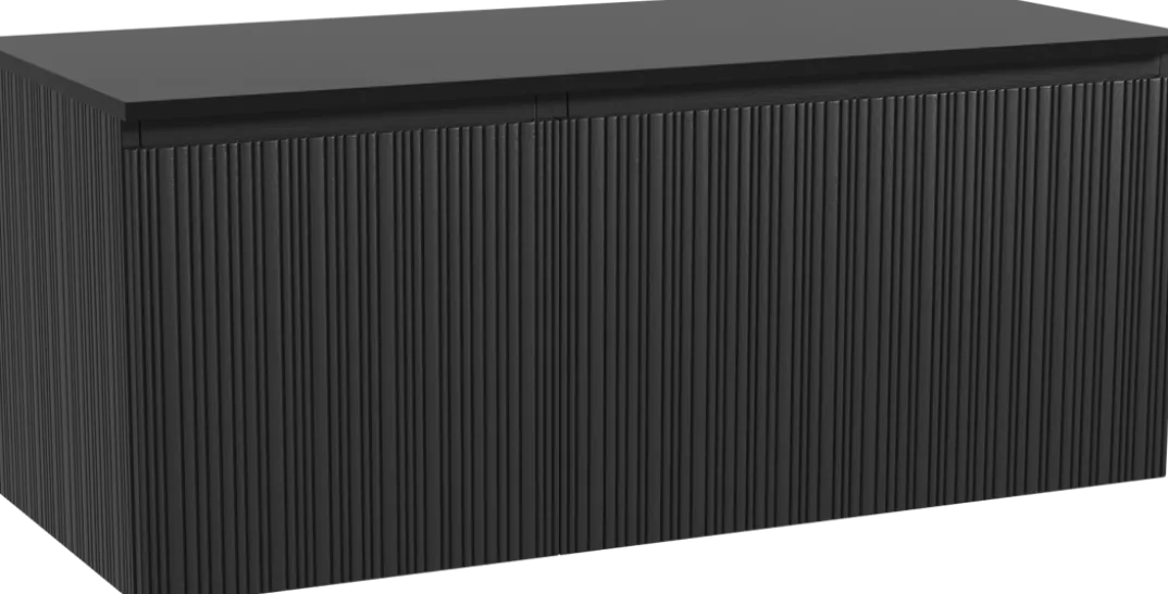 Storke Ribs badkamermeubel met Panton wastafelblad voor waskom(men)