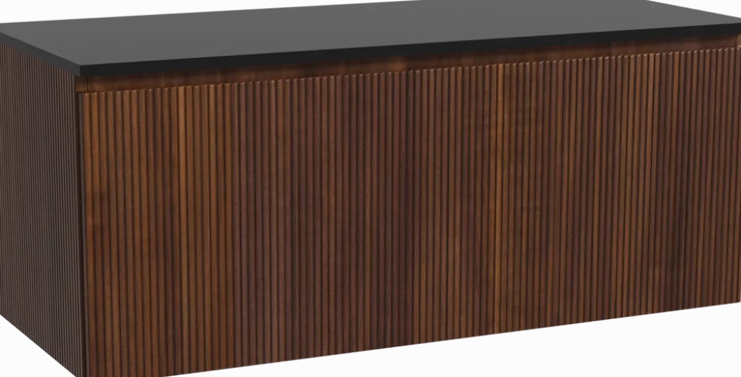 Storke Ribs badkamermeubel met Panton wastafelblad voor waskom(men)