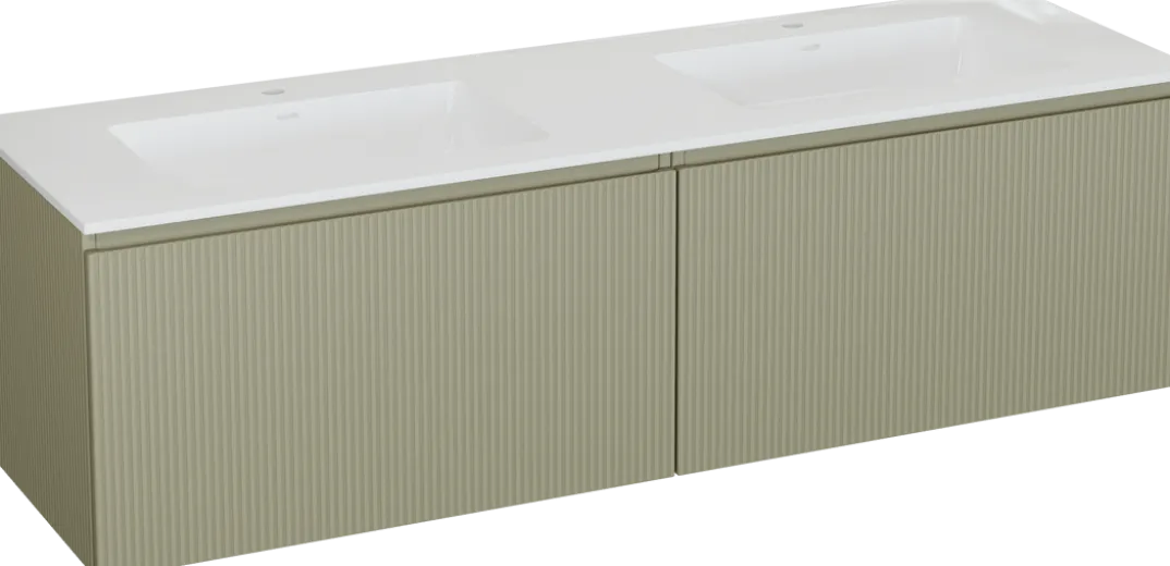 Storke Ribs badkamermeubel met Bilia wastafel
