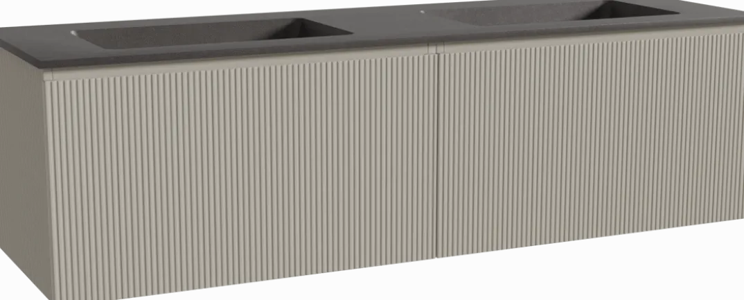 Storke Ribs badkamermeubel met Scuro wastafel