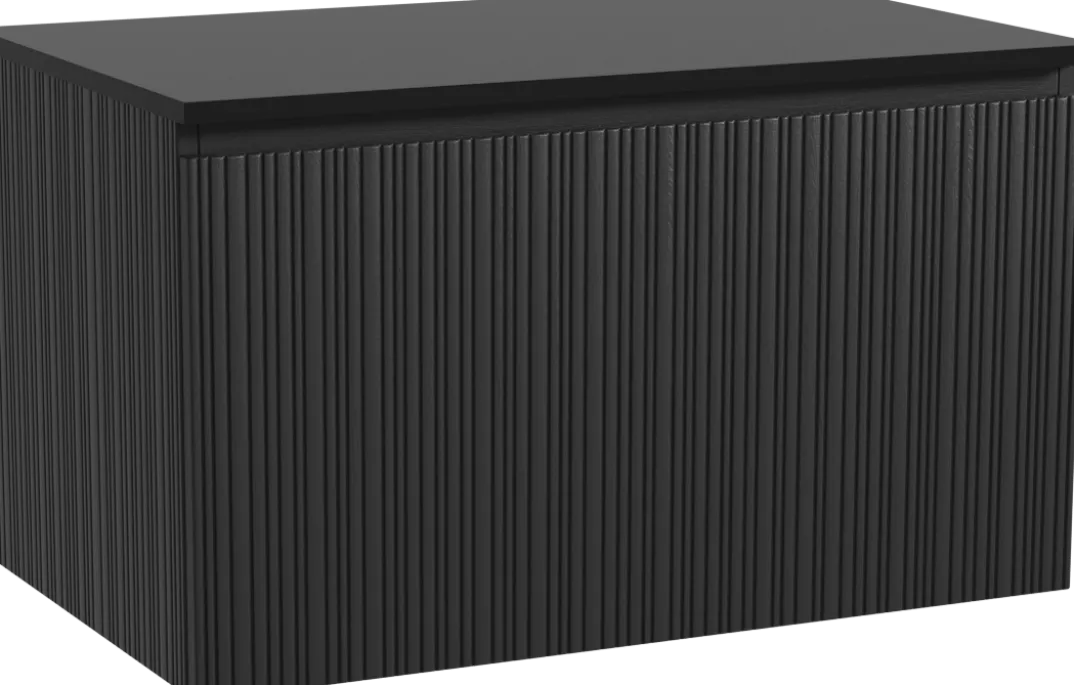Storke Ribs badkamermeubel met Panton wastafelblad voor waskom(men)