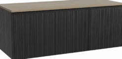 Storke Ribs badkamermeubel met Panton wastafelblad voor waskom(men)