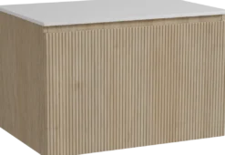 Storke Ribs badkamermeubel met Tavola wastafelblad voor waskom(men)